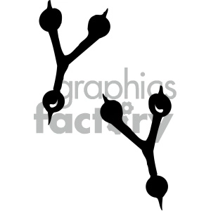 cartoon clipart animal tracks 005 bw