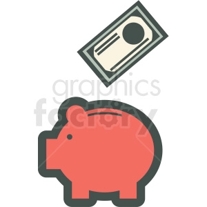 piggy bank vector icon