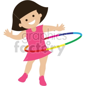 girl playing with hula hoop