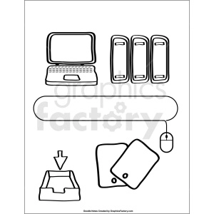 doodle notes printable page for computer class