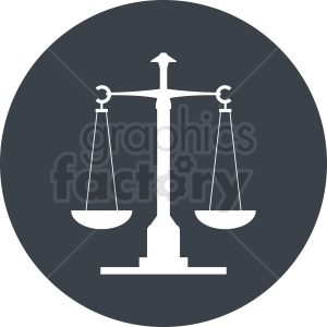 scale of justice vector clipart gray icon