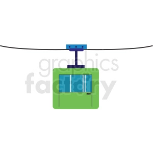 ski lift flat vector icon