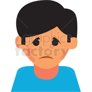 boy sick cartoon vector icon