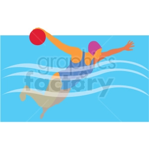 olympic female water polo vector clipart