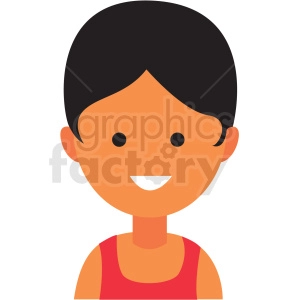 female athlete emote icon vector clipart