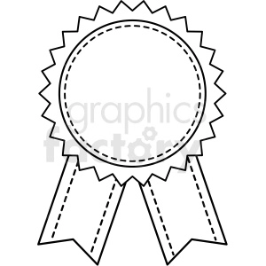 blank prize ribbon template design vector