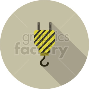 crane hook vector graphic clipart 3