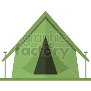 green camping tent vector graphic clipart