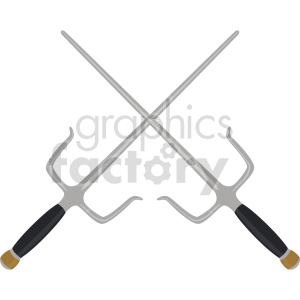 ninja sais weapon vector clipart