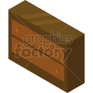 isometric dresser vector icon clipart 5