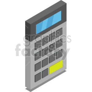 isometric calculators vector icon clipart 3