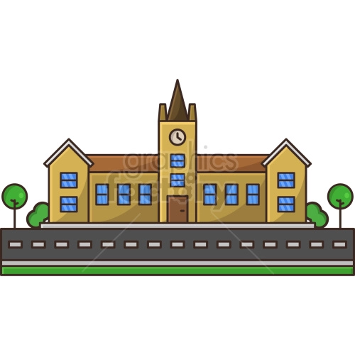 university front vector clipart