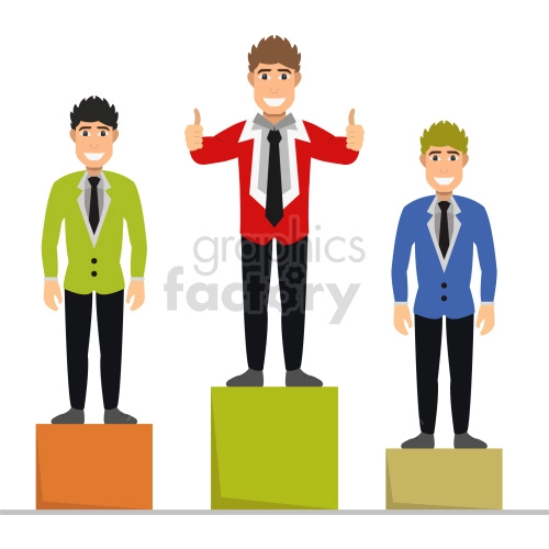 cartoon business ratings vector clipart