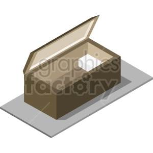 casket isometric vector graphic