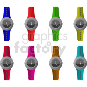 wrist watch bundle vector graphic