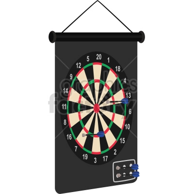 hanging dartboard vector clipart