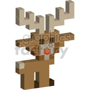 christmas 8 bit rudolph reindeer