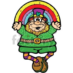 leprechaun with rainbow 003 c