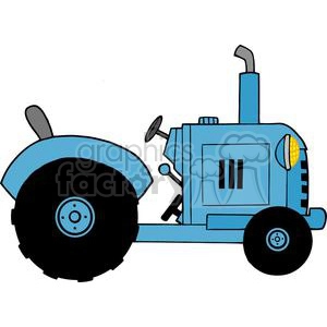 Vintage Blue Farm Tractor