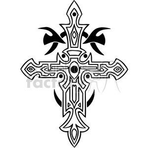 cross clip art tattoo illustrations 002