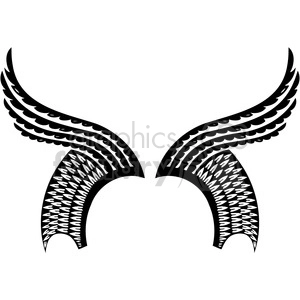 vinyl ready vector wing tattoo design 060