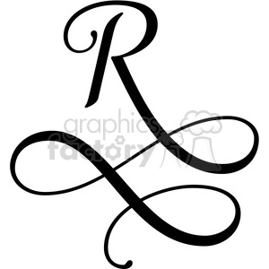 The clipart image shows a monogram letter 