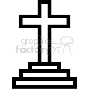 christian cross symbol vector icon