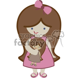 cute little girl svg cut file dxf vector