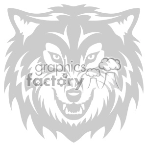 wolf growling head svg cut file