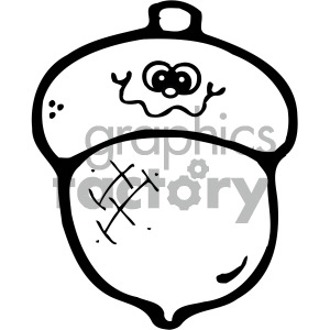 cartoon outline of acorn