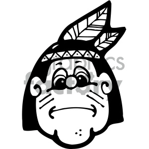 black and white native american boy art