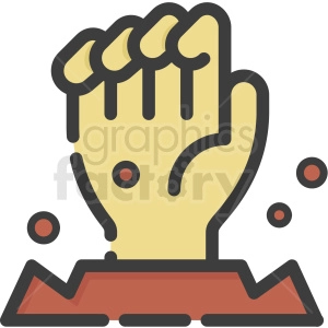 zombie hand vector hand