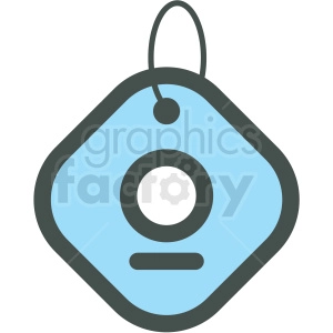 dog tag vector icon