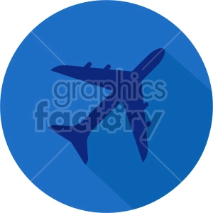 commercial airplane icon blue background