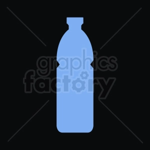 blue bottle silhouette black background