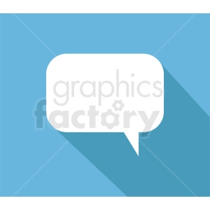 speech bubble vector clipart on blue background