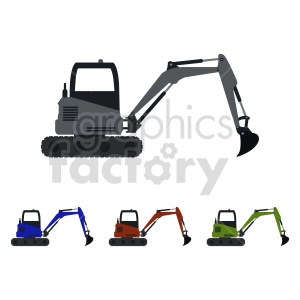 excavator bundle vector graphic