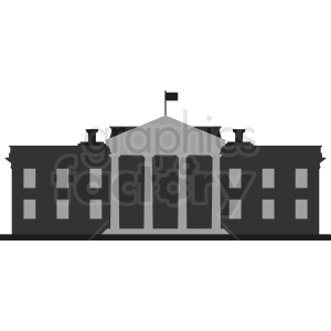 white house flat design