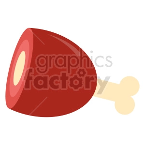 cartoon ham bone vector 01