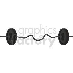 curl barbell with weights vector graphic