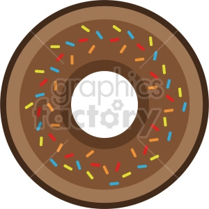 Doughnut with sprinkles vector