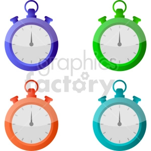 stopwatch vector clipart bundle