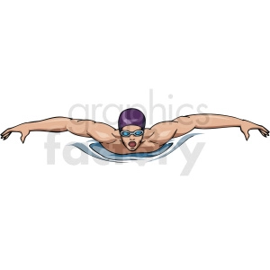 man doing butterfly stroke