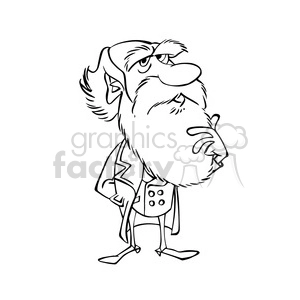 Charles Darwin bw cartoon caricature