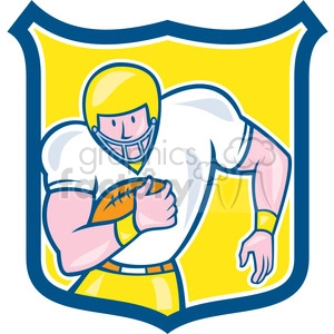 american football fullback front OL SHIELD