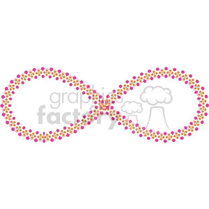 infinity symbol vector pink dots design molecules DNA