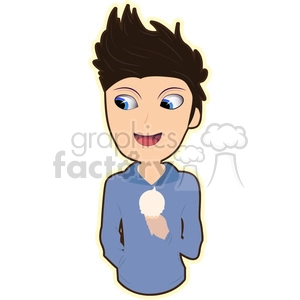 Ice Cream Boy cartoon character vector image