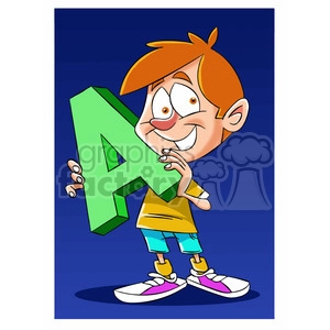 cartoon letter A 