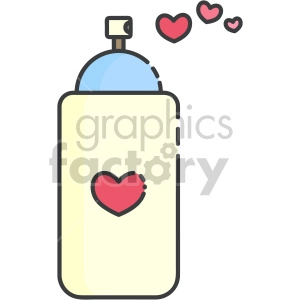 heart spray paint can