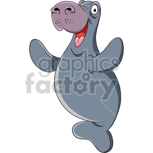 cartoon manatee